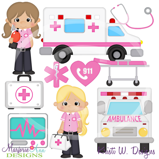 Paramedics-Girls SVG Cutting Files Includes Clipart - Click Image to Close